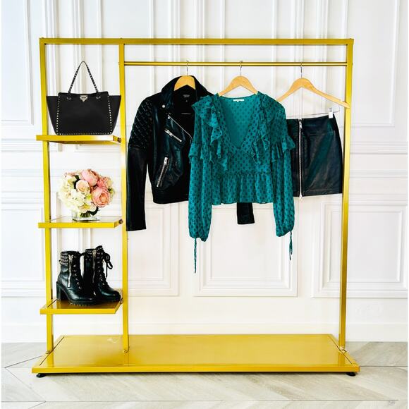 Tularosa Mabel Ruffle Top in Teal NWOT Size XS - Picture 6 of 10